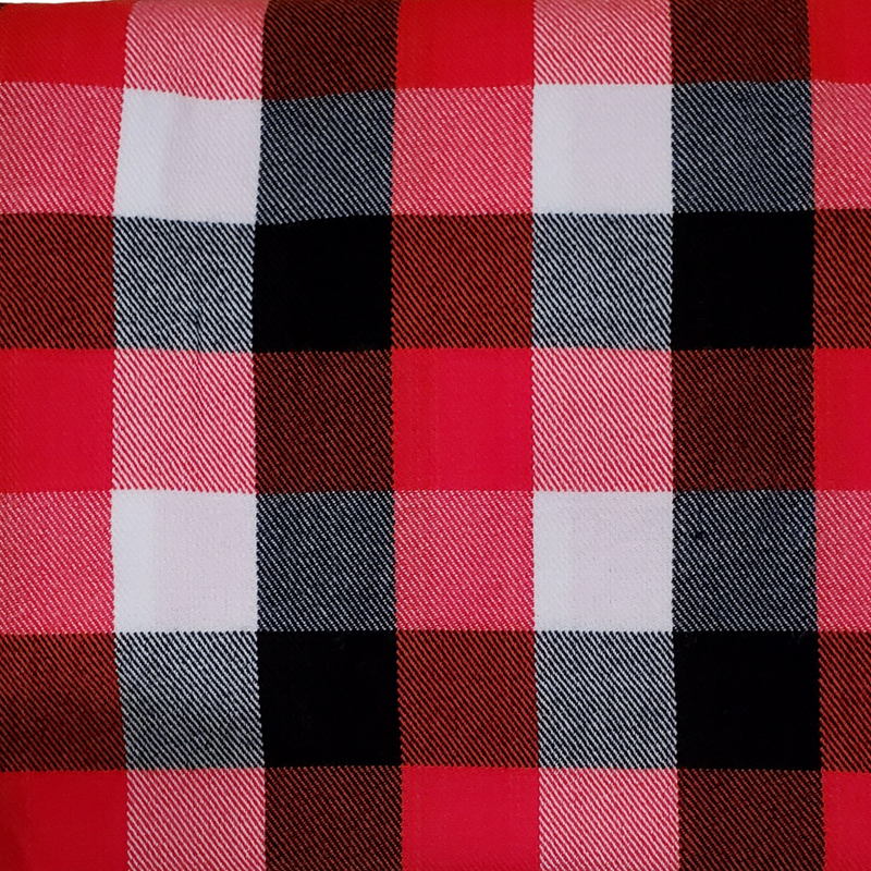 Maasai Blanket - Red, Black, and White Checkered