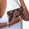 Almasi Blue Beaded Clutch