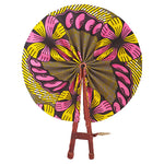 Ankara Fan: Yellow/Pink/Brown