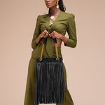 Harakati Fringe Tote - Black
