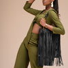 Harakati Fringe Tote - Black
