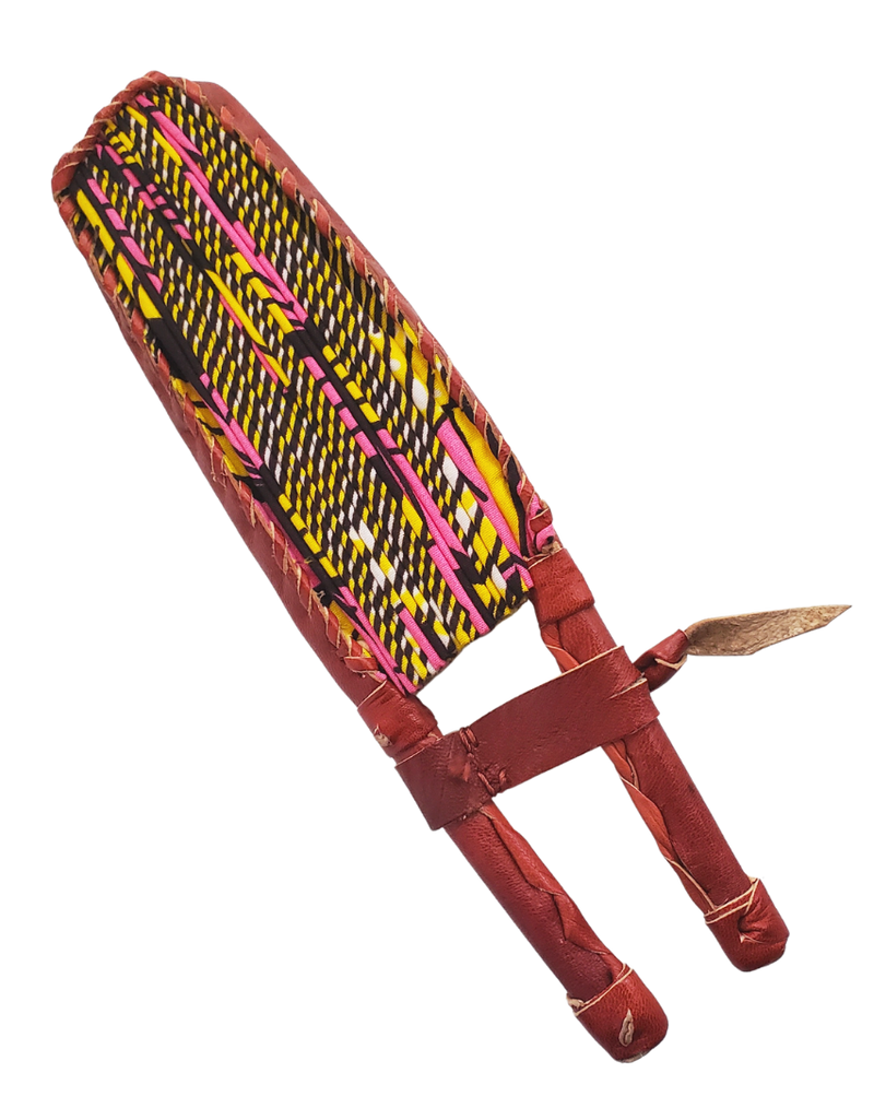 Ankara Fan: Yellow/Pink/Brown
