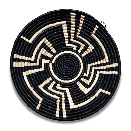 Wall Basket - Black and White Tribal