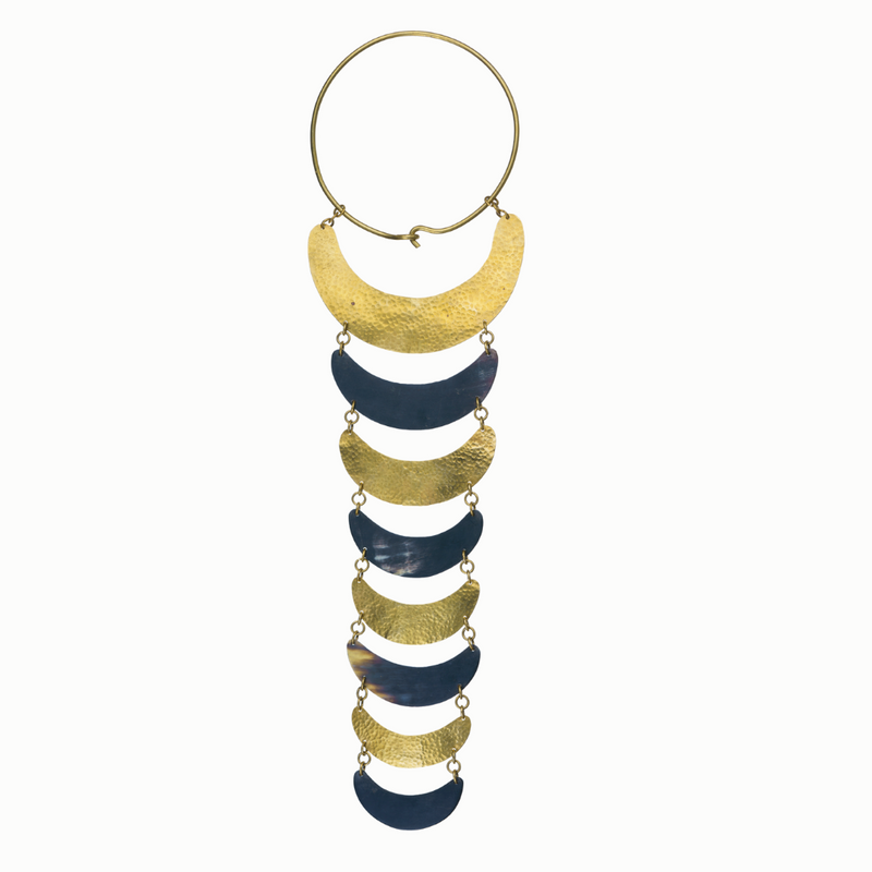 Fahari Brass and Horn Necklace