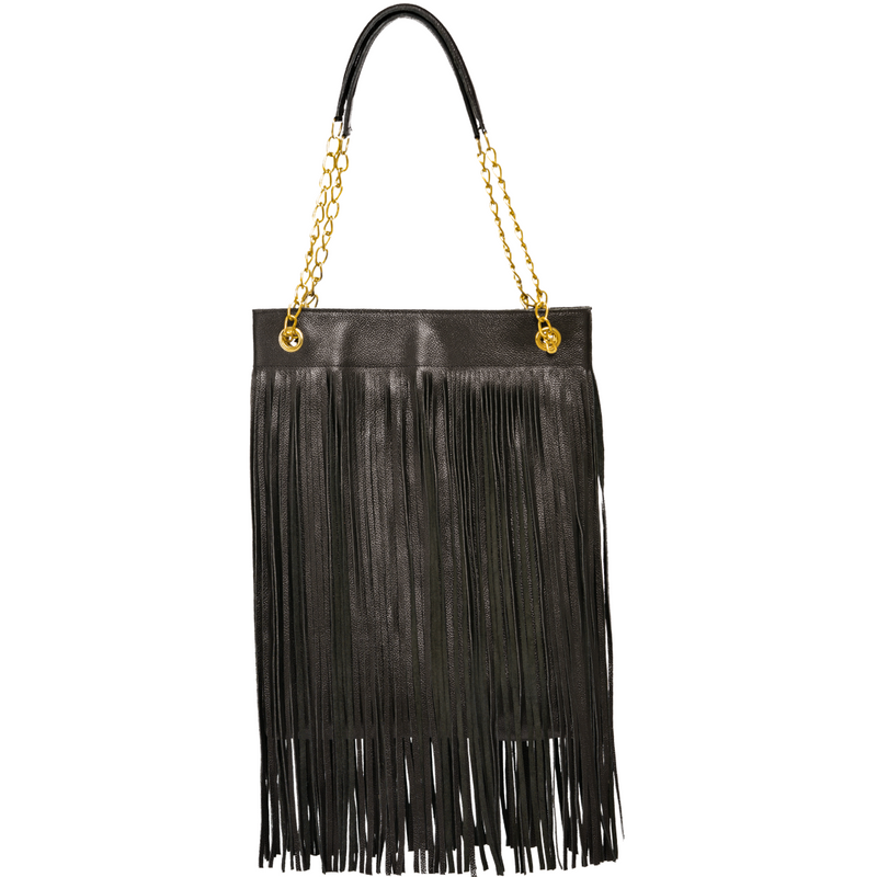 Harakati Fringe Tote - Black