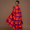 Maasai Blanket - Red Black and Blue Plaid